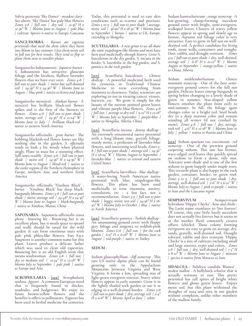 The Old Dairy Nursery & Gardens Garden Catalog Weekly Ad January 1 - December 31, 2026