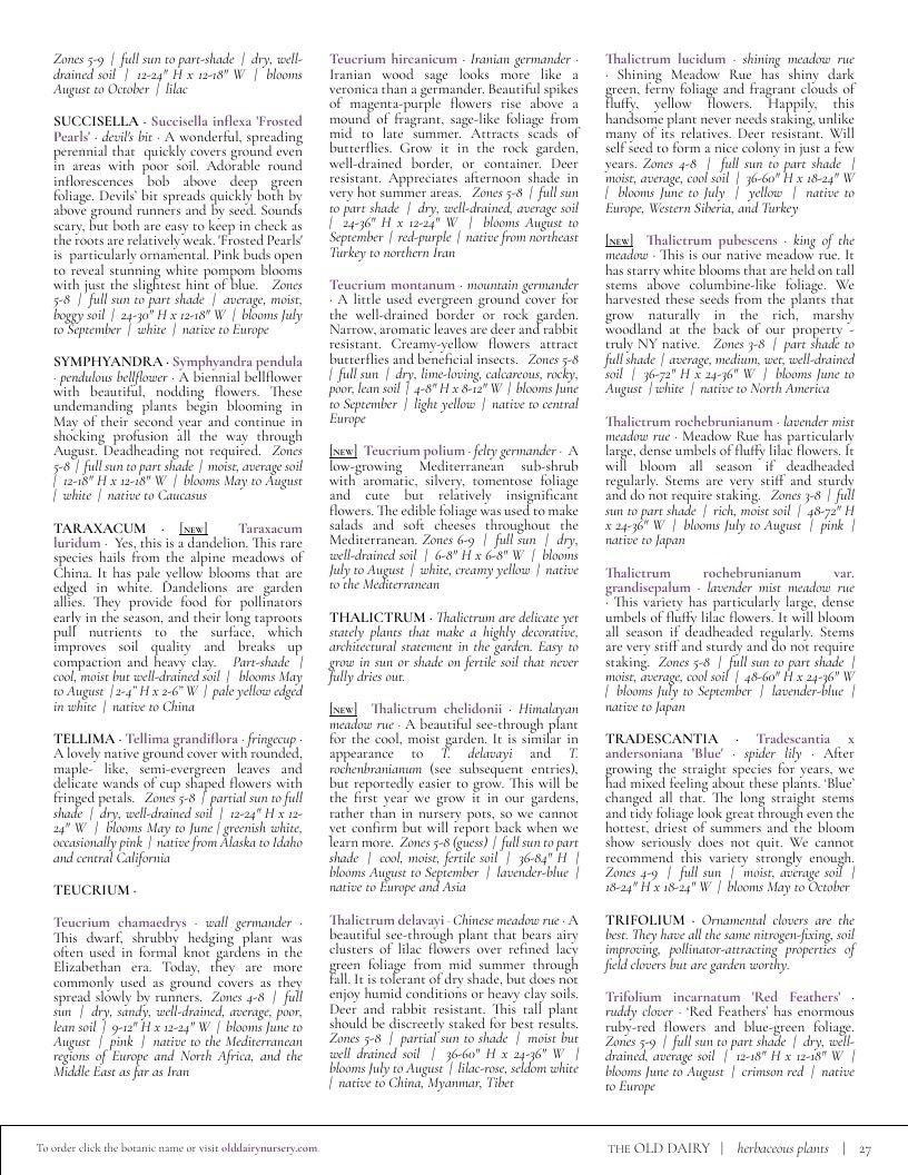 The Old Dairy Nursery & Gardens Garden Catalog Weekly Ad January 1 - December 31, 2026