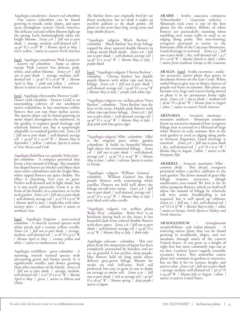 The Old Dairy Nursery & Gardens Garden Catalog Weekly Ad January 1 - December 31, 2026