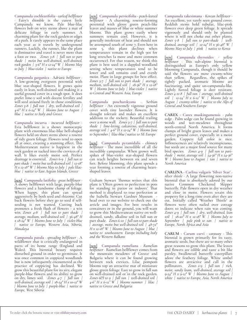 The Old Dairy Nursery & Gardens Garden Catalog Weekly Ad January 1 - December 31, 2026