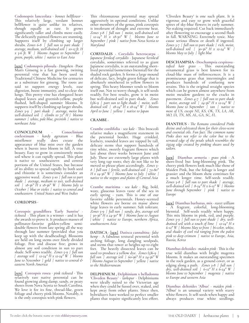 The Old Dairy Nursery & Gardens Garden Catalog Weekly Ad January 1 - December 31, 2026