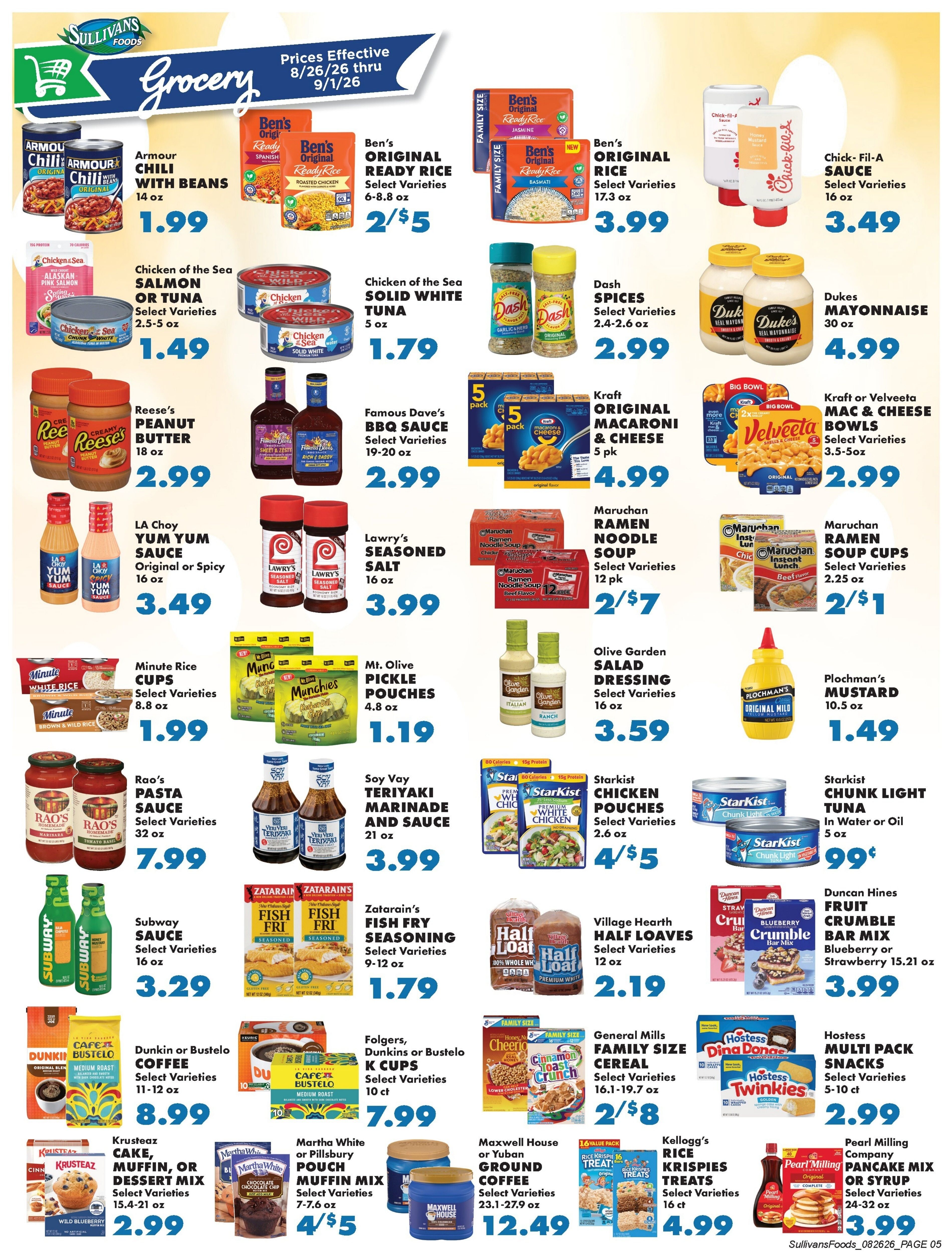 Sullivan's Foods (Kewanee, Mendota and Princeton, IL) Weekly Ad August 26 - September 1, 2026