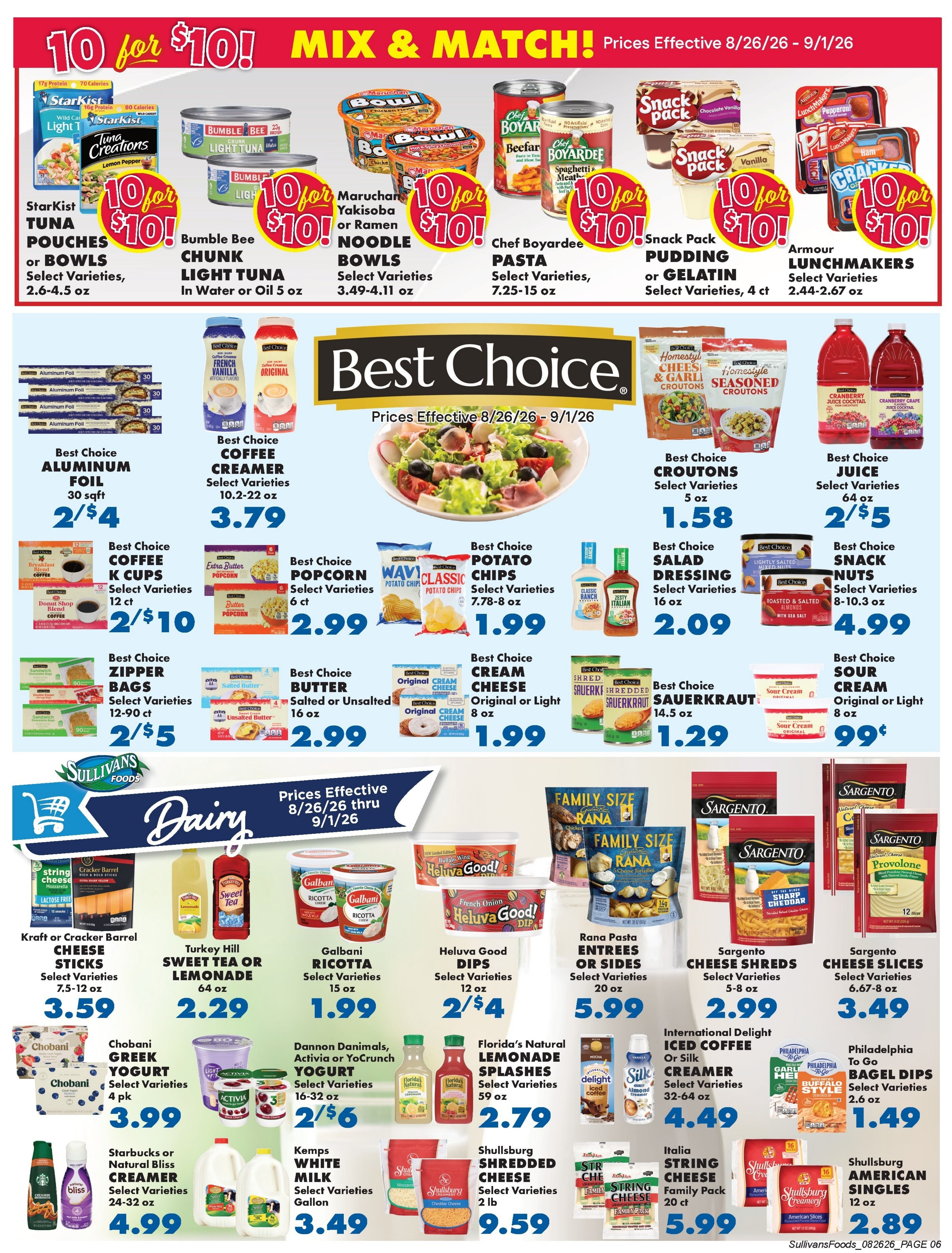 Sullivan's Foods (Kewanee, Mendota and Princeton, IL) Weekly Ad August 26 - September 1, 2026