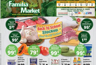 Familia Fresh Market (Hines–Bridgeview Area, IL) Weekly Ad August 19 - 25, 2026