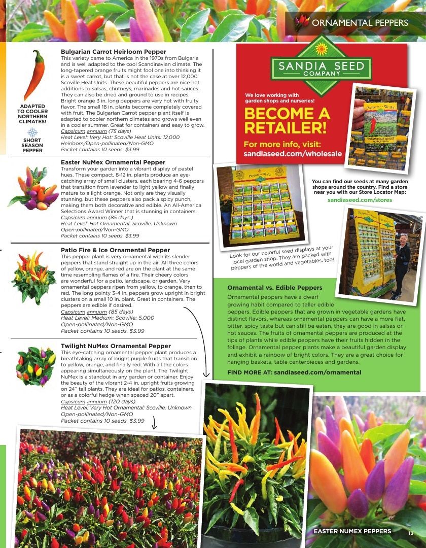 Sandia Seed Company Seed Catalog Weekly Ad January 1 - December 31, 2026