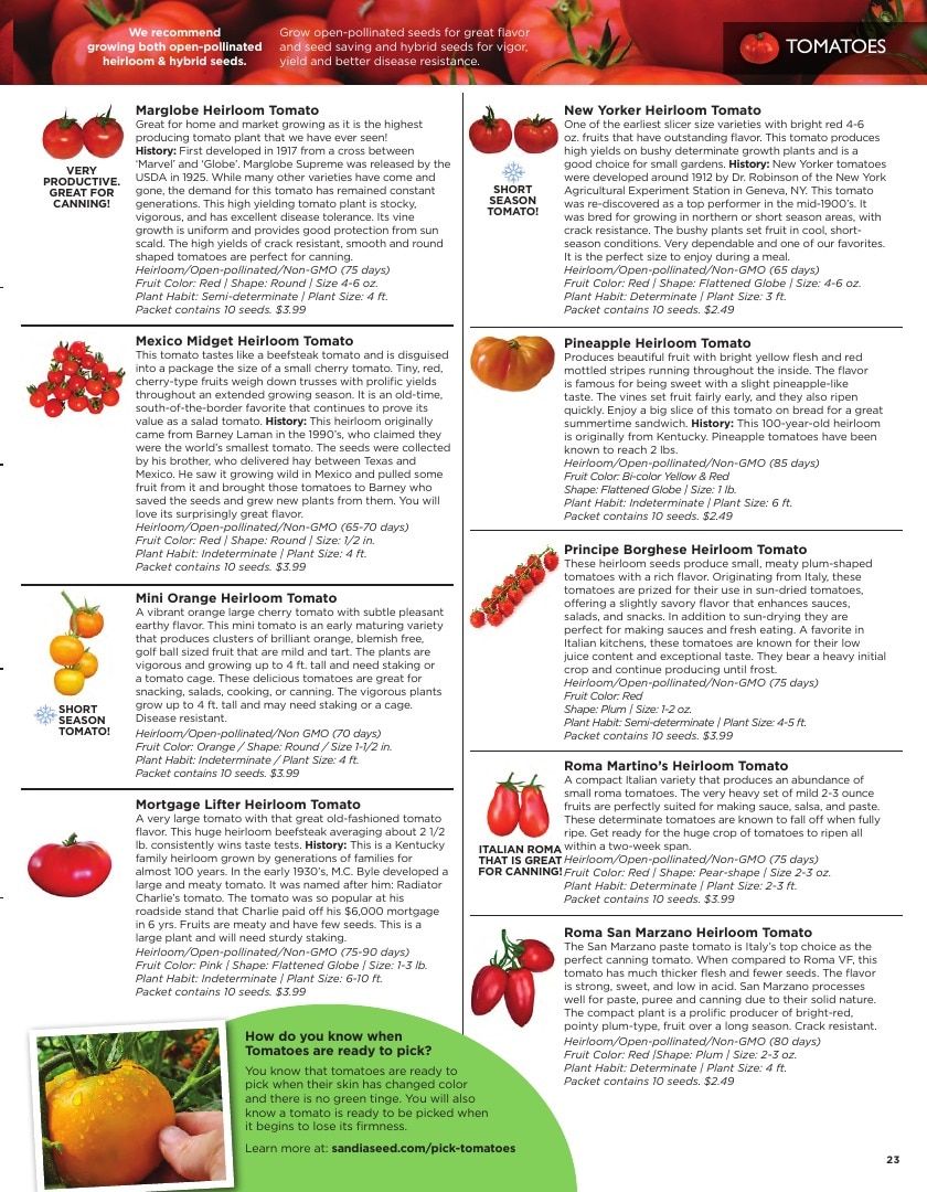 Sandia Seed Company Seed Catalog Weekly Ad January 1 - December 31, 2026