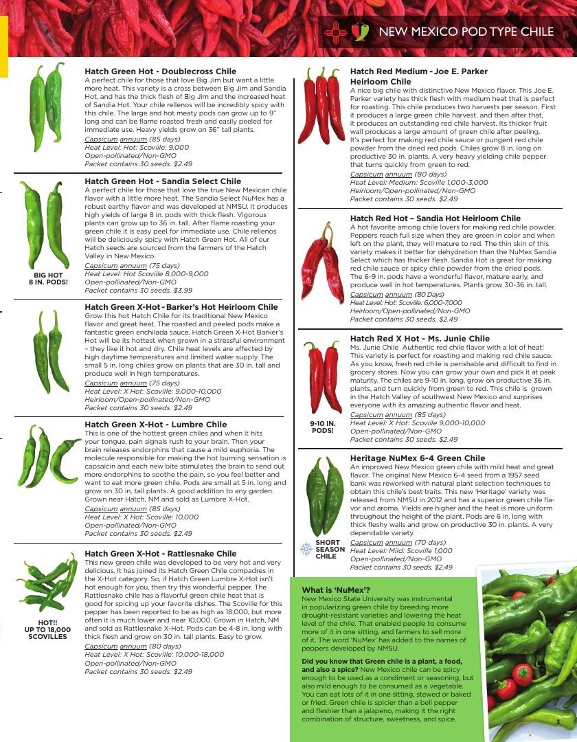 Sandia Seed Company Seed Catalog Weekly Ad January 1 - December 31, 2026
