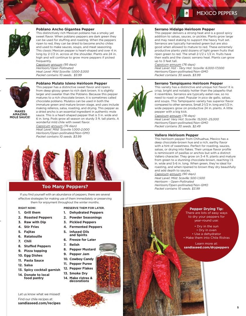 Sandia Seed Company Seed Catalog Weekly Ad January 1 - December 31, 2026