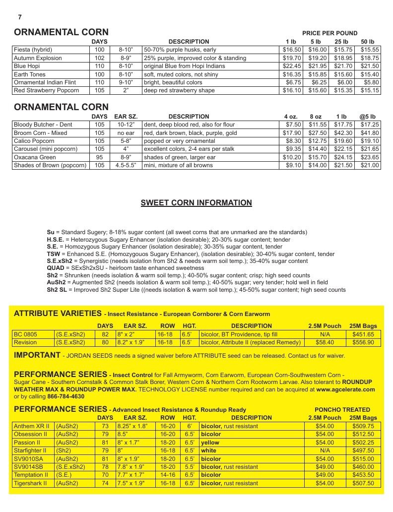 Jordan Seeds Seed Catalog Weekly Ad January 1 - December 31, 2026