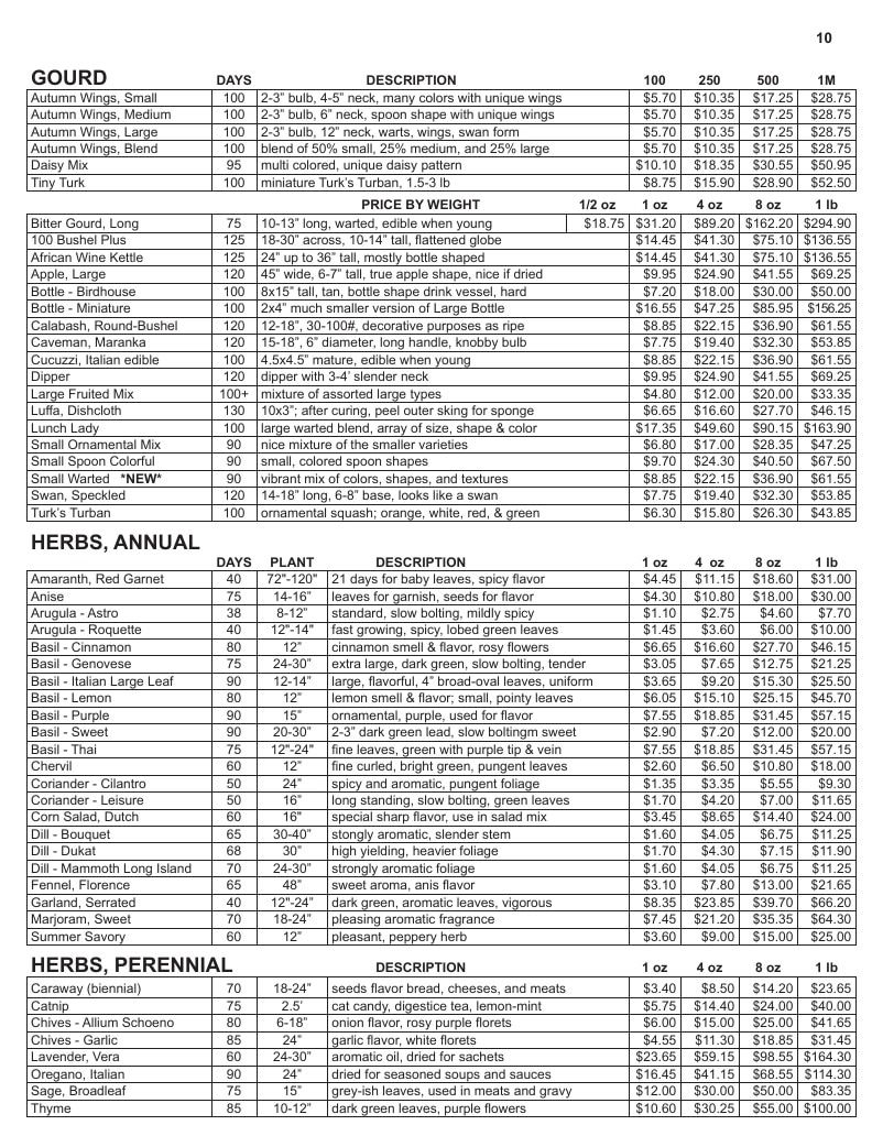 Jordan Seeds Seed Catalog Weekly Ad January 1 - December 31, 2026