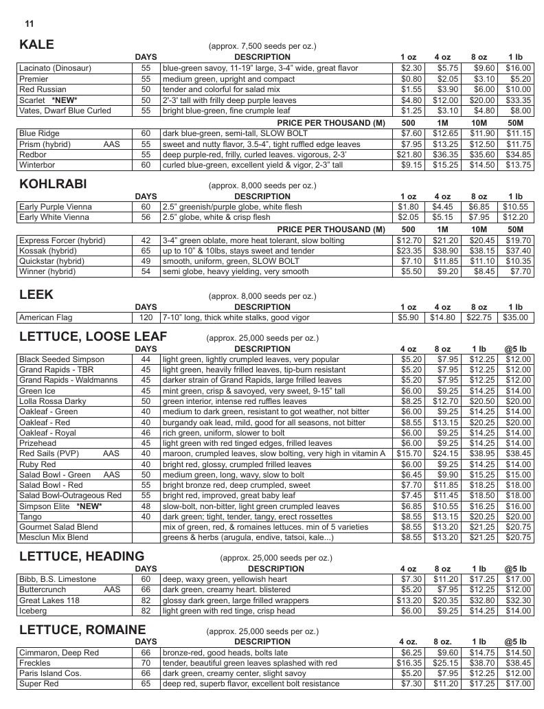 Jordan Seeds Seed Catalog Weekly Ad January 1 - December 31, 2026