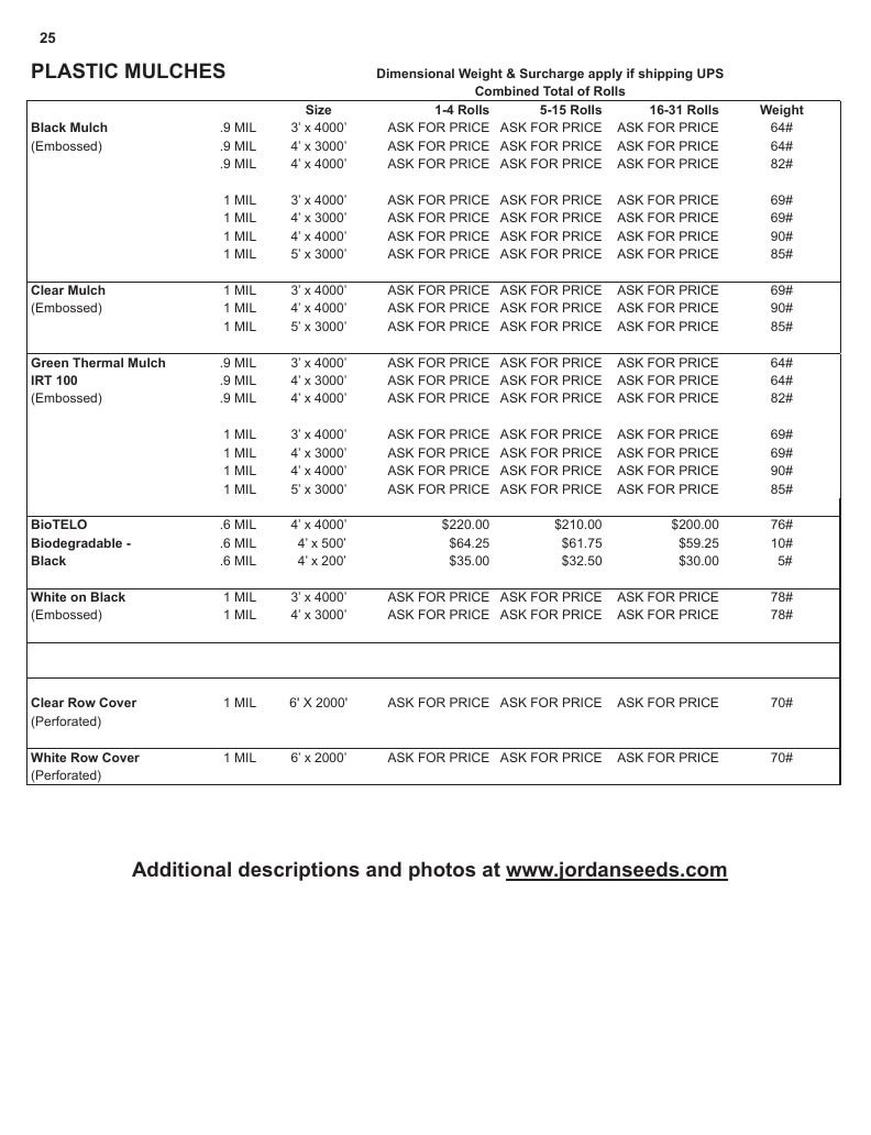 Jordan Seeds Seed Catalog Weekly Ad January 1 - December 31, 2026