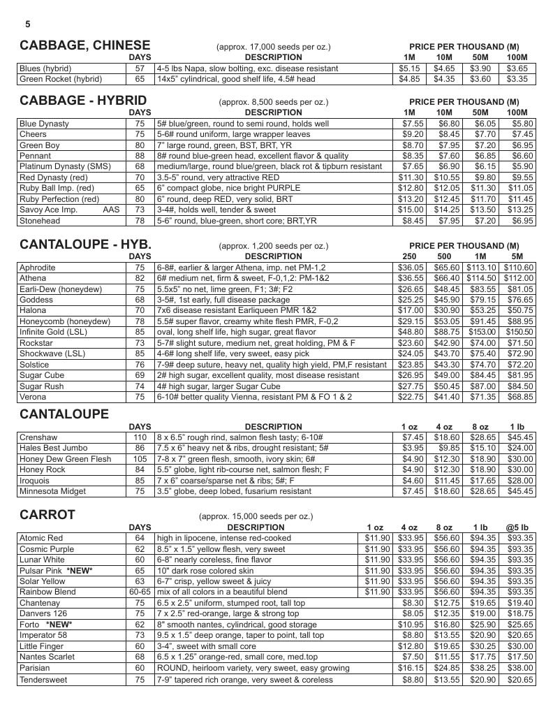 Jordan Seeds Seed Catalog Weekly Ad January 1 - December 31, 2026