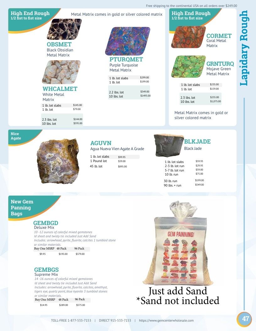 Gem Center USA Product Catalog Weekly Ad January 1 - December 31, 2026