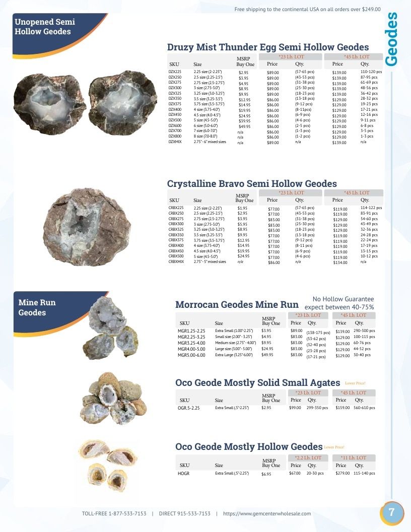 Gem Center USA Product Catalog Weekly Ad January 1 - December 31, 2026