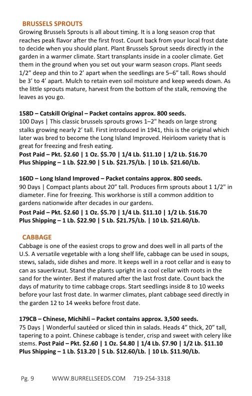 Burrell Seed Growers Seed Catalog Weekly Ad January 1 - December 31, 2026