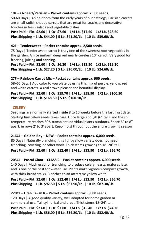 Burrell Seed Growers Seed Catalog Weekly Ad January 1 - December 31, 2026