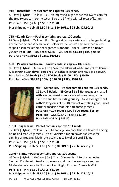 Burrell Seed Growers Seed Catalog Weekly Ad January 1 - December 31, 2026