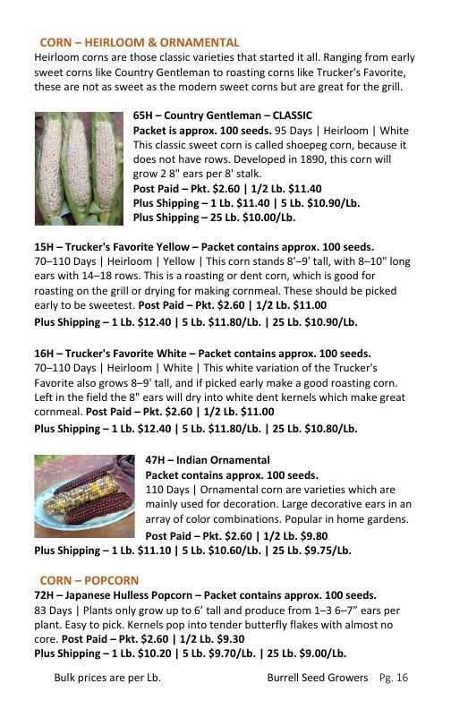 Burrell Seed Growers Seed Catalog Weekly Ad January 1 - December 31, 2026