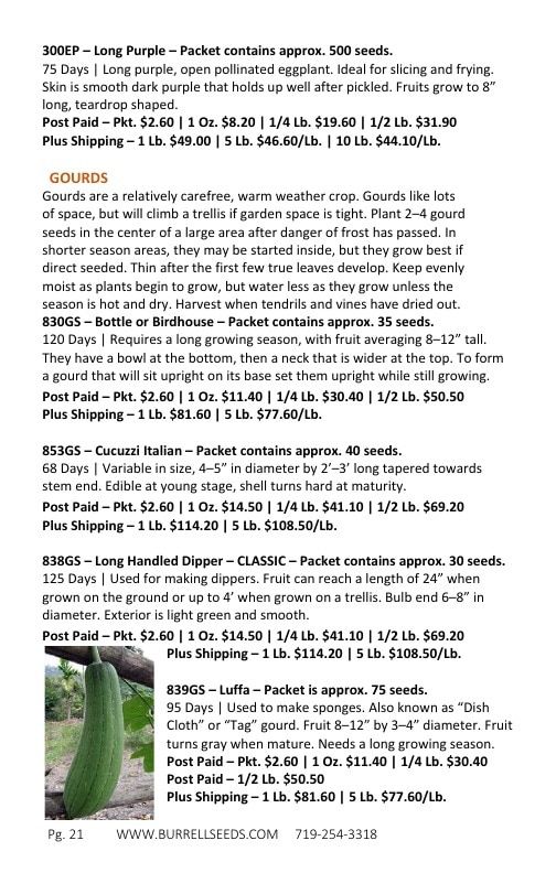 Burrell Seed Growers Seed Catalog Weekly Ad January 1 - December 31, 2026