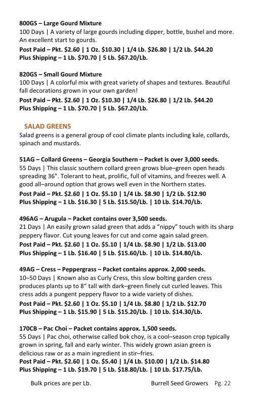 Burrell Seed Growers Seed Catalog Weekly Ad January 1 - December 31, 2026