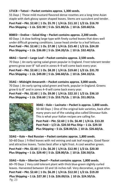 Burrell Seed Growers Seed Catalog Weekly Ad January 1 - December 31, 2026