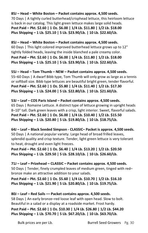 Burrell Seed Growers Seed Catalog Weekly Ad January 1 - December 31, 2026