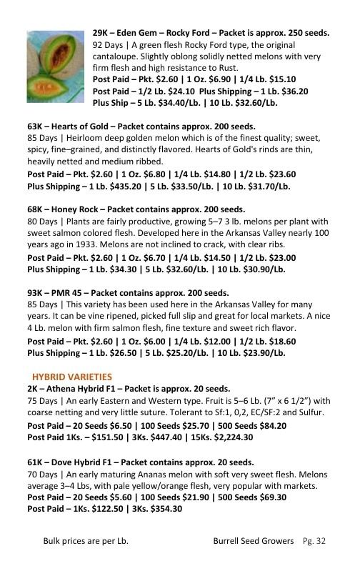 Burrell Seed Growers Seed Catalog Weekly Ad January 1 - December 31, 2026