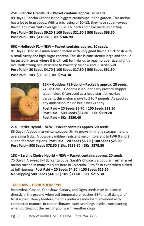 Burrell Seed Growers Seed Catalog Weekly Ad January 1 - December 31, 2026