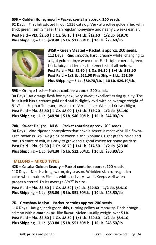 Burrell Seed Growers Seed Catalog Weekly Ad January 1 - December 31, 2026