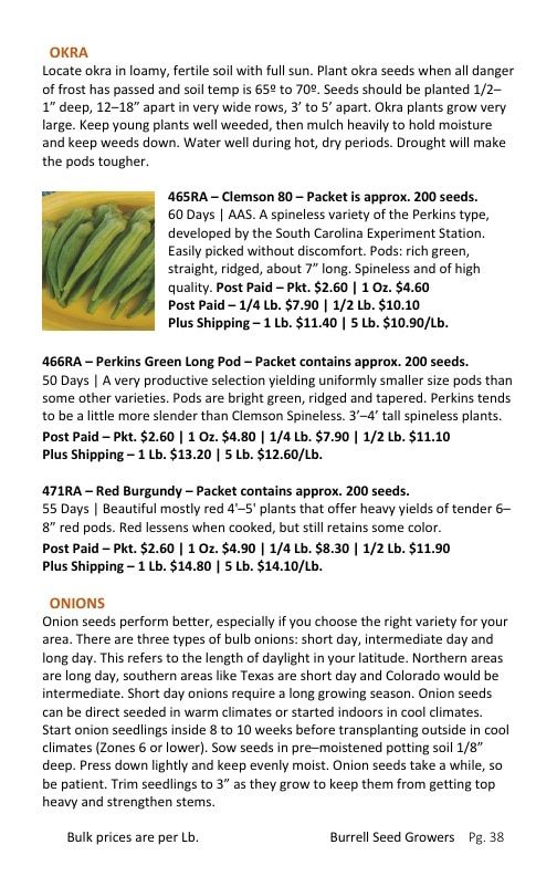 Burrell Seed Growers Seed Catalog Weekly Ad January 1 - December 31, 2026