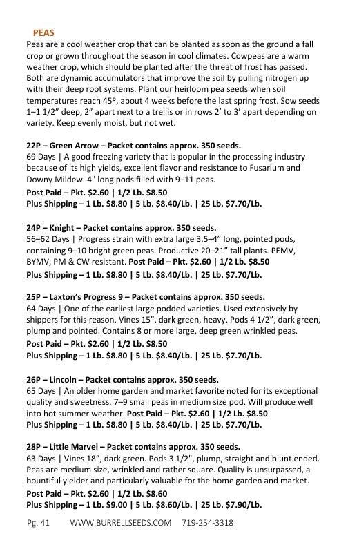 Burrell Seed Growers Seed Catalog Weekly Ad January 1 - December 31, 2026