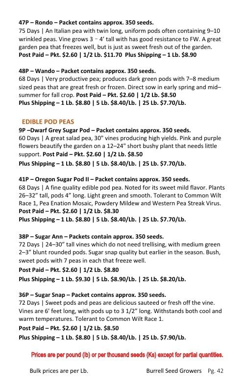 Burrell Seed Growers Seed Catalog Weekly Ad January 1 - December 31, 2026