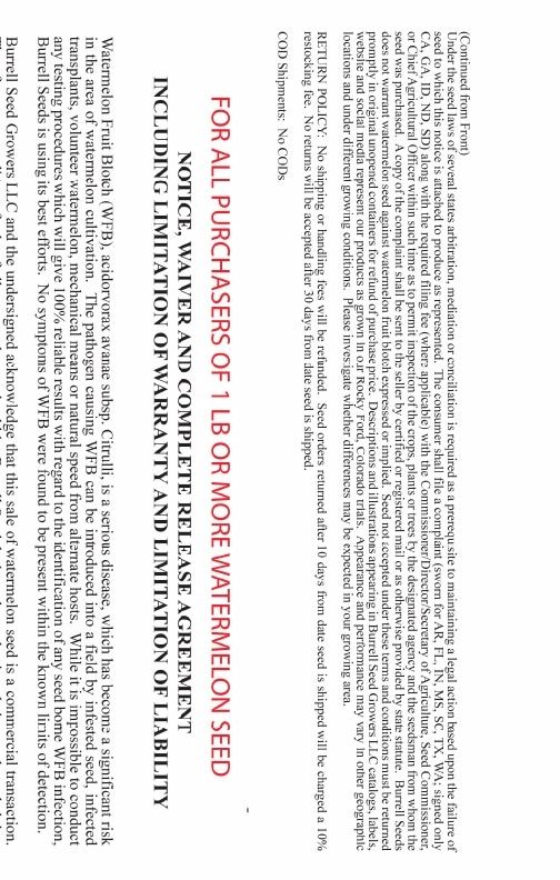 Burrell Seed Growers Seed Catalog Weekly Ad January 1 - December 31, 2026