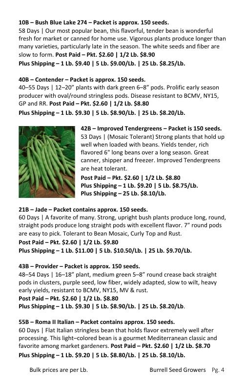 Burrell Seed Growers Seed Catalog Weekly Ad January 1 - December 31, 2026