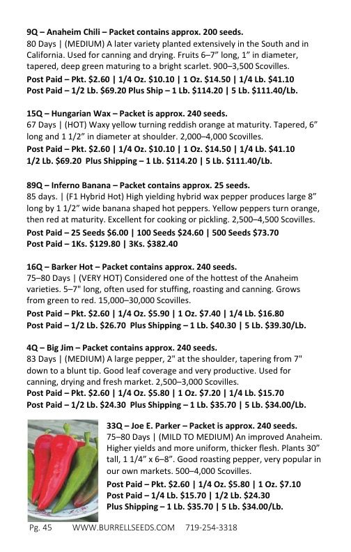Burrell Seed Growers Seed Catalog Weekly Ad January 1 - December 31, 2026