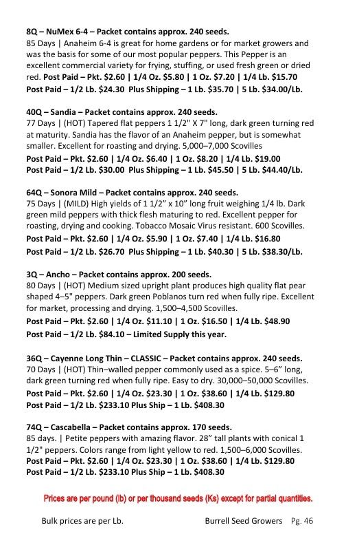 Burrell Seed Growers Seed Catalog Weekly Ad January 1 - December 31, 2026