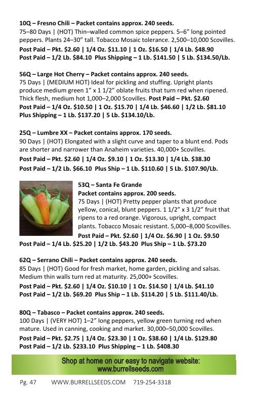 Burrell Seed Growers Seed Catalog Weekly Ad January 1 - December 31, 2026