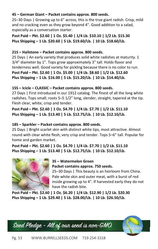 Burrell Seed Growers Seed Catalog Weekly Ad January 1 - December 31, 2026