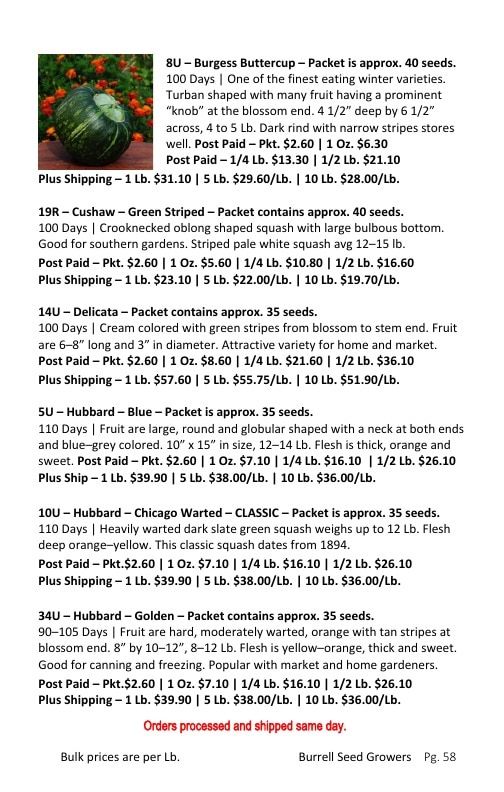 Burrell Seed Growers Seed Catalog Weekly Ad January 1 - December 31, 2026