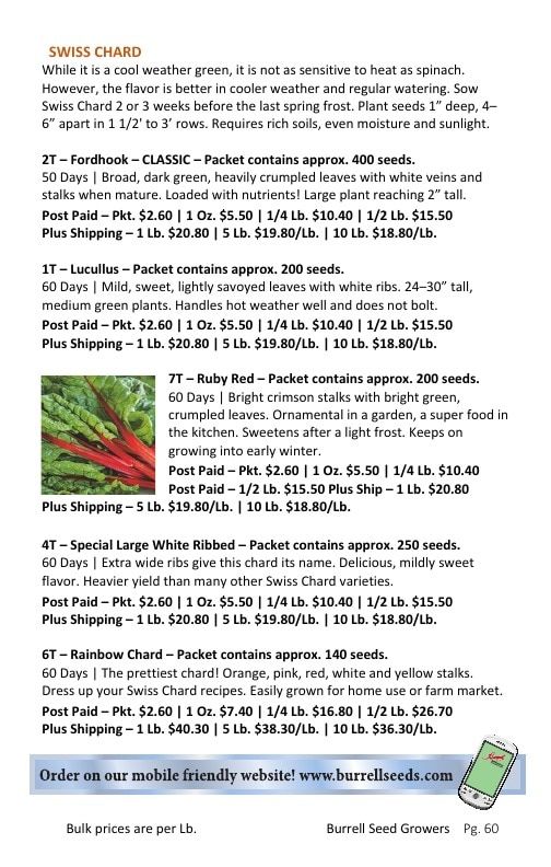 Burrell Seed Growers Seed Catalog Weekly Ad January 1 - December 31, 2026