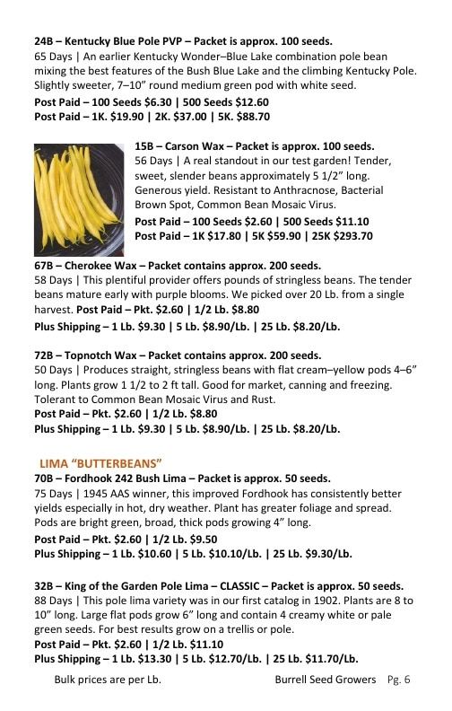 Burrell Seed Growers Seed Catalog Weekly Ad January 1 - December 31, 2026