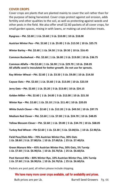 Burrell Seed Growers Seed Catalog Weekly Ad January 1 - December 31, 2026
