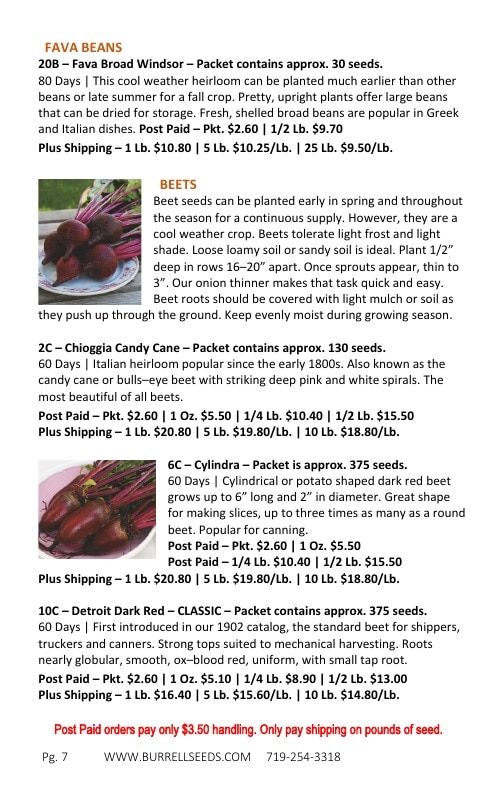 Burrell Seed Growers Seed Catalog Weekly Ad January 1 - December 31, 2026