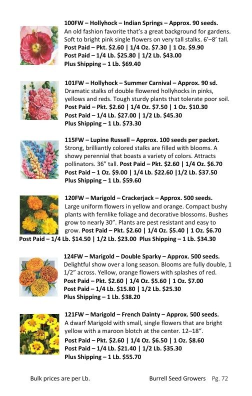 Burrell Seed Growers Seed Catalog Weekly Ad January 1 - December 31, 2026