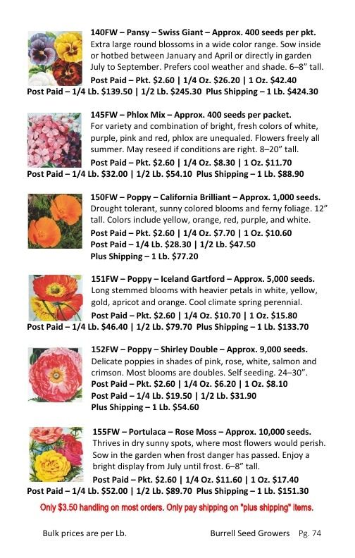 Burrell Seed Growers Seed Catalog Weekly Ad January 1 - December 31, 2026