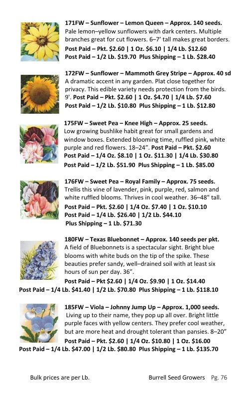 Burrell Seed Growers Seed Catalog Weekly Ad January 1 - December 31, 2026