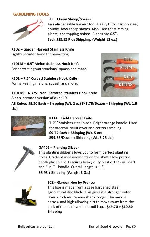 Burrell Seed Growers Seed Catalog Weekly Ad January 1 - December 31, 2026