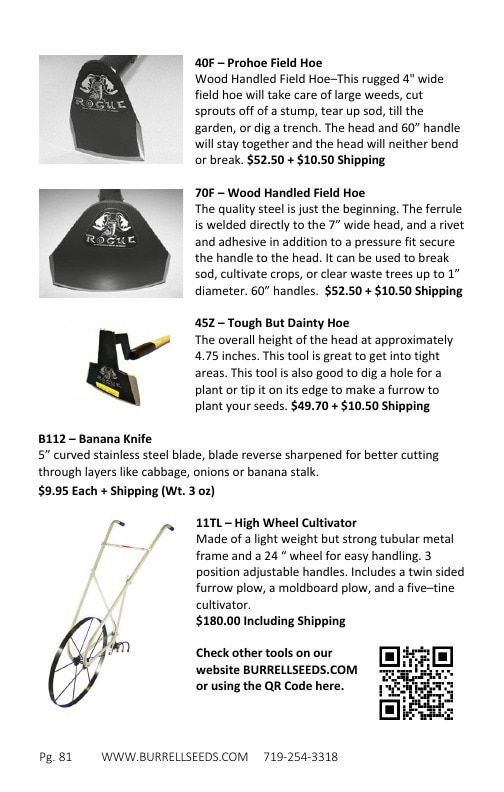 Burrell Seed Growers Seed Catalog Weekly Ad January 1 - December 31, 2026