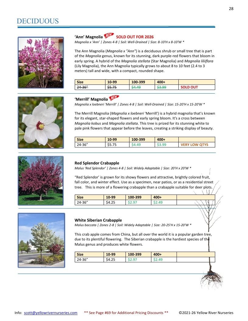 Yellow River Nurseries Garden Catalog Weekly Ad January 1 - December 31, 2026